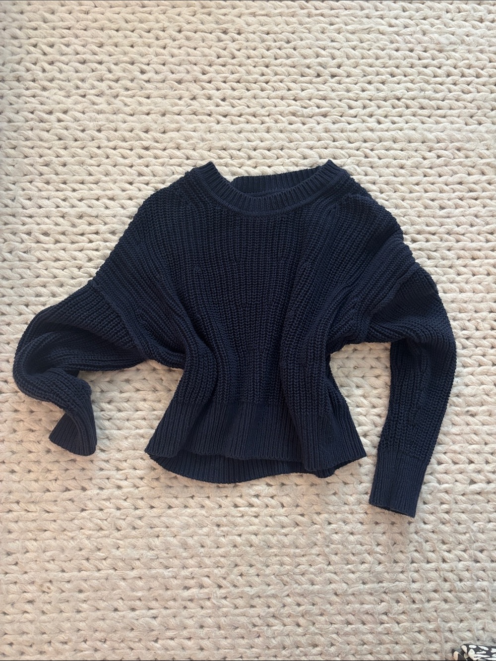 Banana Republic Navy Chunky Crewneck Sweater